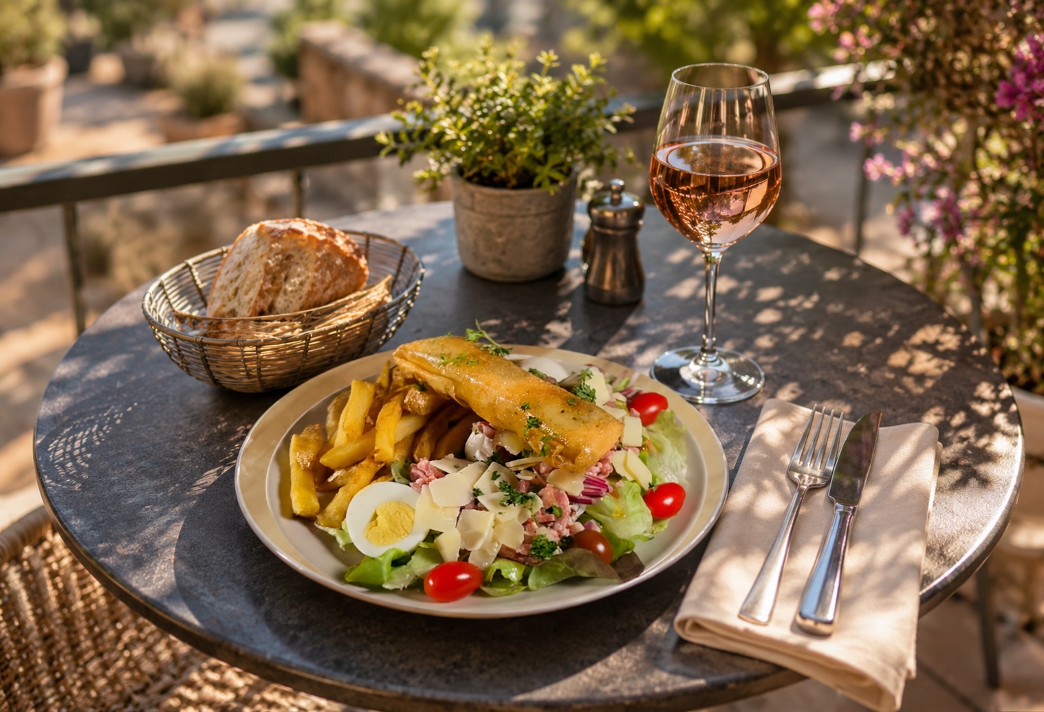Croustillant de chèvre chaud - les jardins de l'Archevêché Albi